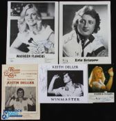 Period Darts Photographs/Programmes, all signed to include a signed Keith Deller 1983 signed