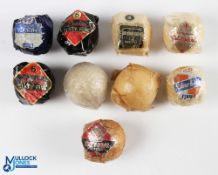 9x Assorted Wrapped golf balls to incl' Silver King HV, Spalding Topflight dimple, Bromford No12