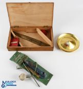 Period Golf Game - Trainer a boxed garden golf set with tinplate accessories - in wooden box, made