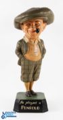 Early and Original Penfold Man Papier Mache Golfing Figure - the early figure with gap between the