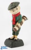 Repainted Dunlop Caddy Papier-Mache Golf Ball Advertising Figure on naturalistic base with all 6