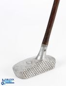 Alloy Schenectady style mallet head centre shafted putter stamped Jacobs Bembridge fitted with the
