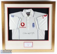 2005-06 England Cricket Shirt Signed Andrew Flintoff - limited No.4 of 200 with a Grant Thornton COA
