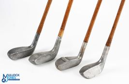 3x Alloy Mallet head putters and wood (4) - to incl' showing slight hosel damage, features T Rodwell