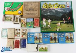 A Collection of Golf Games and Golf Related Advertising Playing Cards, a period garden golf made