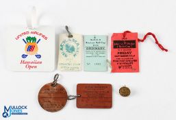 PGA of America Golf Tags, Admission Tickets, Bag Tags, to include a PGA tag for Dick Baxter golf