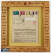 Interesting 1978 Royal Jersey Golf Club Centenary Display - Comprising facsimile FDC addressed to