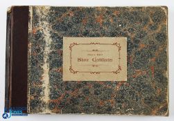 1924 Halifax Golf Club Ltd Share Certificate Book, No.251/500 with the first 75 issued to members