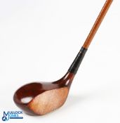Fine Jack White Palakona Shafted Driver c/w brass sole insert, rear lead back weight, Hardy Bros