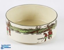 Royal Doulton Golfing Series Ware Ceramic Bowl - round straight sided bowl on a short rim, motto