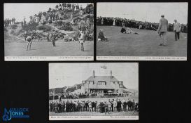 Interesting Collection of Braid Hills Professional Golf Tournament Postcards (3) to incl The Start