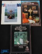 Collection of Ryder Cup Tournament Programmes from 1981 onwards (3) - to include Walton Heath '81,