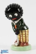 Carlton Ware 'Prototype' Golly Golfer Figure standing figure with putter wearing blue top, red