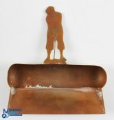 Brass Crumb Tray fitted with Period Golfing Figure Handle - overall 6.25