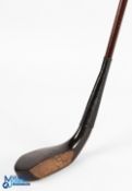 Tom Morris St Andrews c1875 long nose beechwood putter still showing the maker's file marks to the