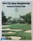 1983 Official US Open Golf Championship Programme - played at Oakmont Country Club and won by