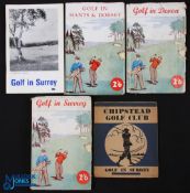 Robert K Browning Collection of County Golf Course Handbooks et al (5) to incl Golf in Devon (Series
