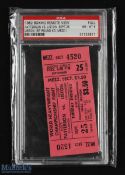1962 Boxing Heavyweight Championship Fight Ticket (Sept 25) FULL TICKET, Floyd Patterson vs Sonny