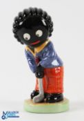 Carlton Ware 'Trial' Golly Golfer Figure standing figure with putter and ball with green top,