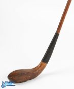 F H Ayres Dark Stained Longnose Persimmon Putter circa late 1880s- head measures 4.25