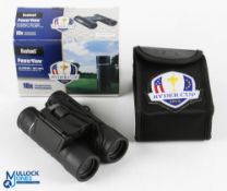 2014 Ryder Cup Gleneagles Bushnell Power View Binoculars - 10x magnification c/w protective case