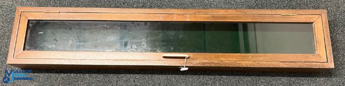 Wooden Mahogony Effect Golf Club Display Case, glass fronted wall mountable case - size 11cm x