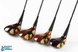 MacGregor 'DX' Persimmon Woods (4) to incl 1 with WDX1 to sole, another 1 wood with DX1W to sole,