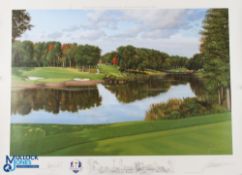 2012 Ryder Cup Medinah Signed Ltd ed Official Print - signed by Jose Maria Olazabal European