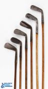6x Assorted irons - to incl' Maxwell model by St Andrews Golf Company cleek, Fife Golf Company of