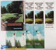1981 Official US Open Golf Championship Programme and Ephemera (8) played at Merion Golf Club and