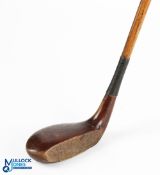 J R Carstairs of The Links Leven Fife wooden mallet head socket neck putter with ramshorn sole