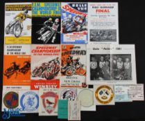 1953-1967 British Speedway programmes, transfers, membership cards, a mixed lot of period items to