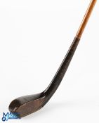 Robert Forgan St Andrews late longnose spoon with full wrap over sole plate, well marked to the