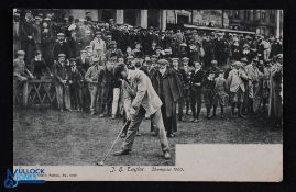 Tom Morris St Andrews Old Golf Course postcard - officiating Open Championship showing J H Taylor