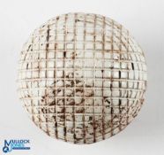 Good Replica Guttie line mesh golf ball - some paint wear Note: From The Estate of The Late Tommy