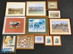 Horse Racing Prints Engraving, Photographs, a large lot with noted prints of Grand National 1927 G