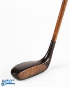 J & A Simpson Edinburgh Patent beechwood socket neck mallet head putter showing the reg No. 26984 to