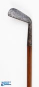 Army & Navy Stores smf iron head mashie Sunday Golf Walking Stick with good brass tip overall 33