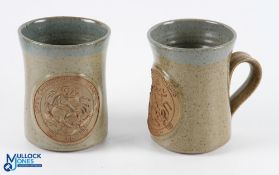 2x 1981 Open Golf Championship Pottery Tankards played at Royal St Georges GC Sandwich c/w the clubs