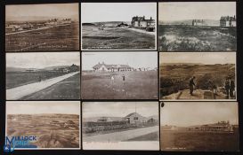 Collection of early Borth Golf Club postcards from 1904 onwards (9) to incl the club house, views of