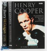 Boxing Henry Cooper Signed Biography Book with a signed photograph - title page has a good a