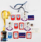 Collection of Chrysler Cup Senior World Team Golf Championship Entry Badges from the 1990s (13) - to