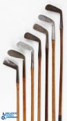 7x Assorted irons - to incl' special 'Caxpin' Star Maxwell mashie, condie St Andrews mashie niblick,