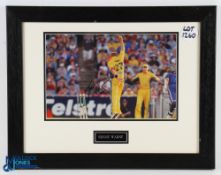 Cricket Australian Shane Warne Signed photograph - size 47cm x 37cm