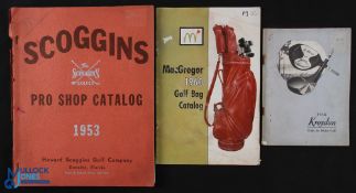 1938-1960 American Golf Trade Catalogues to include a 1938 Kroydon clubs 33 pages of Golf Clubs, a
