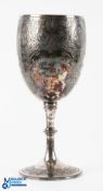Spalding Golf Club Est 1909 - large and imposing engraved silver-plated challis made by well-known