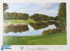 2012 Ryder Cup Medinah Signed Ltd ed Official Print - signed by Jose Maria Olazabal European