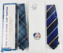 2x Official Ryder Cup European Team Ties - 2006 K Club in the original packaging signed by Tony