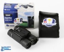 2014 Ryder Cup Gleneagles Bushnell Power View Binoculars - 10x magnification c/w protective case