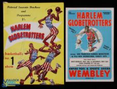 c1960 Harlem Globetrotters European Tour Programme with a Wembley sports arena flyer, G